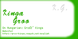 kinga groo business card